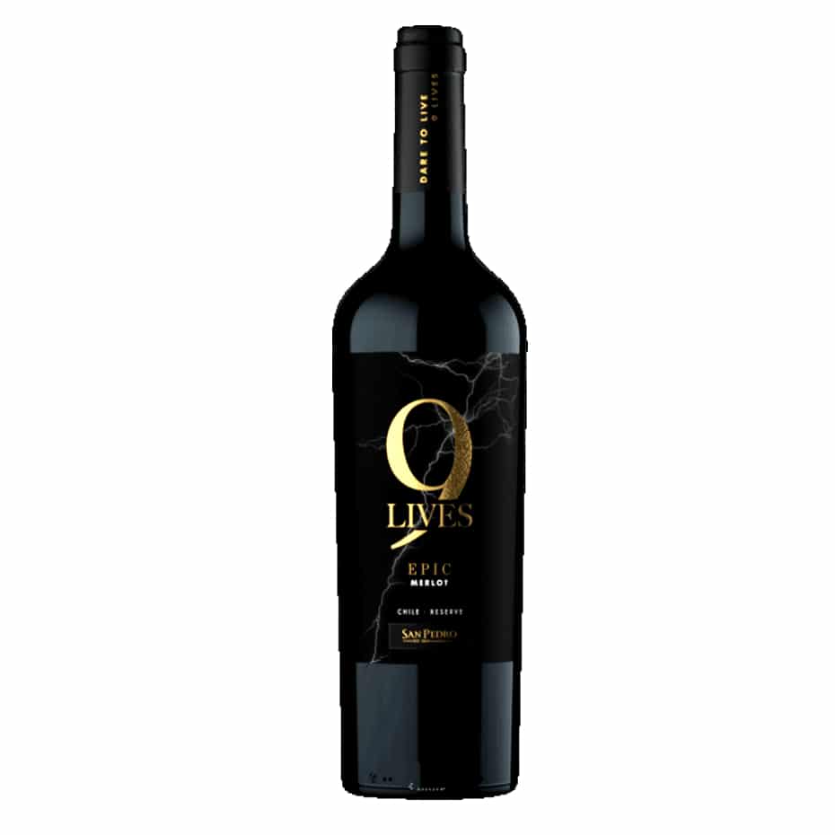 9 LIVES EPIC MERLOT WINE 75CL - Image 1