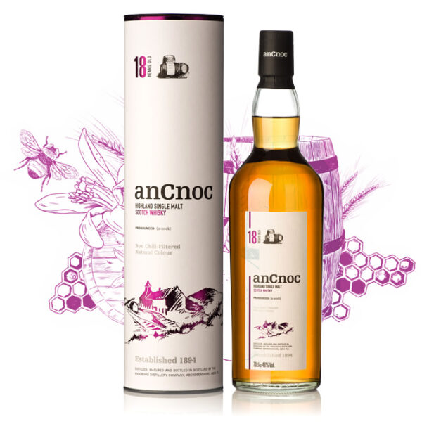 AnCnoc 18 Year Old Whisky 70cl - Image 1