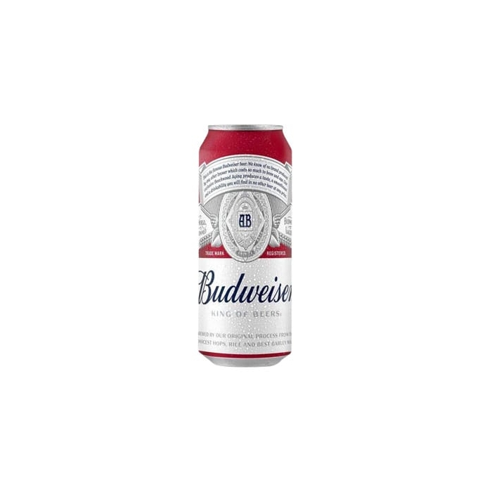 Budweiser Beer Can 500ml (Case of 24) - Image 1