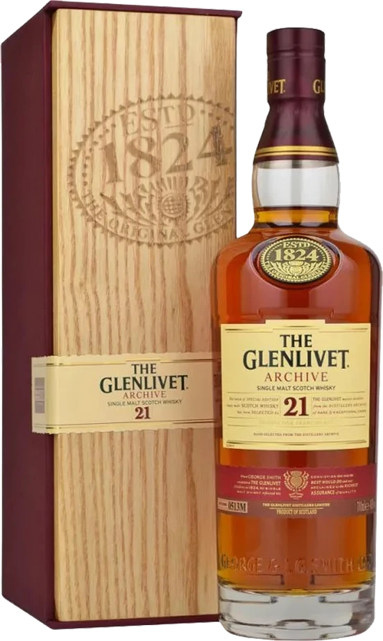 Glenlivett-21.png Glenlivet 21 Year Old Whisky 70cl - Image 1