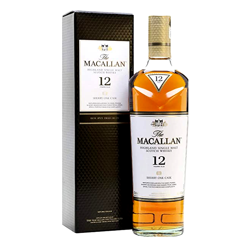 Macallan 12 Year Old Sherry Oak Whisky 70cl - Image 1