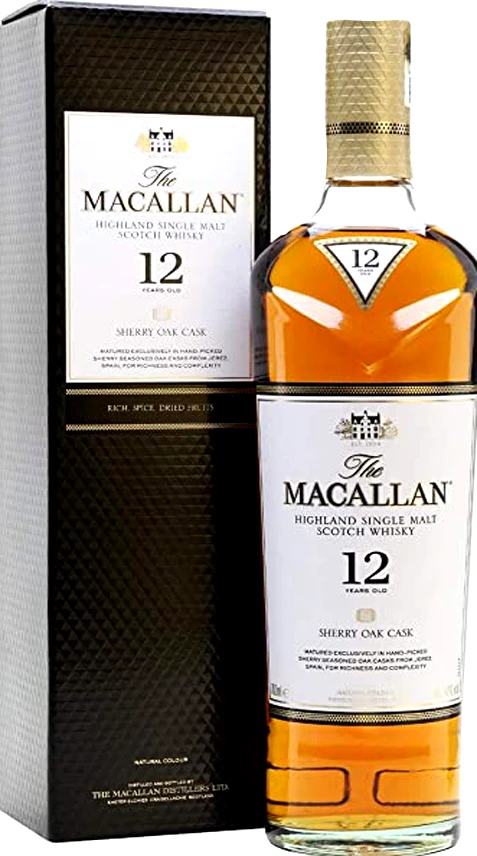 Macallan 12 Year Old Sherry Oak Whisky 70cl - Image 1