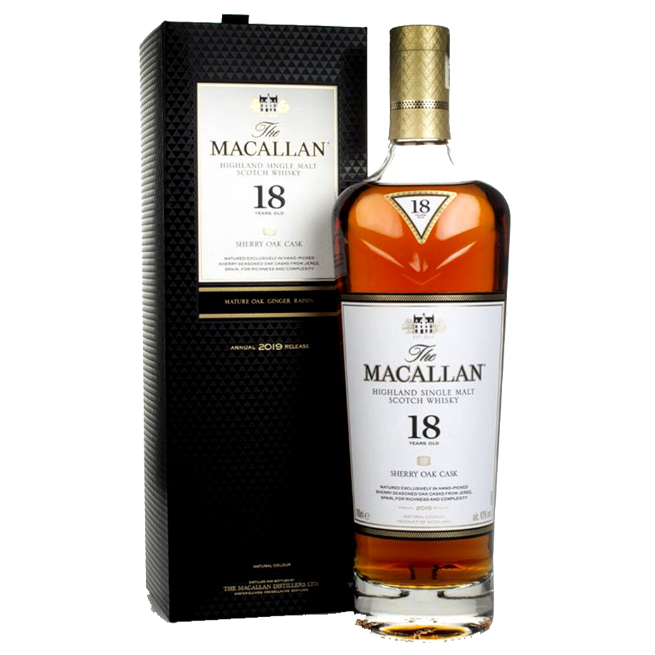 Macallan 18 Year Old Sherry Oak Cask Whisky 70cl - Image 1