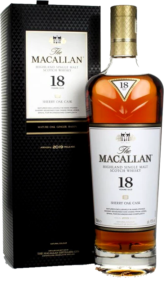 Macallan 18 Year Old Sherry Oak Cask Whisky 70cl - Image 1