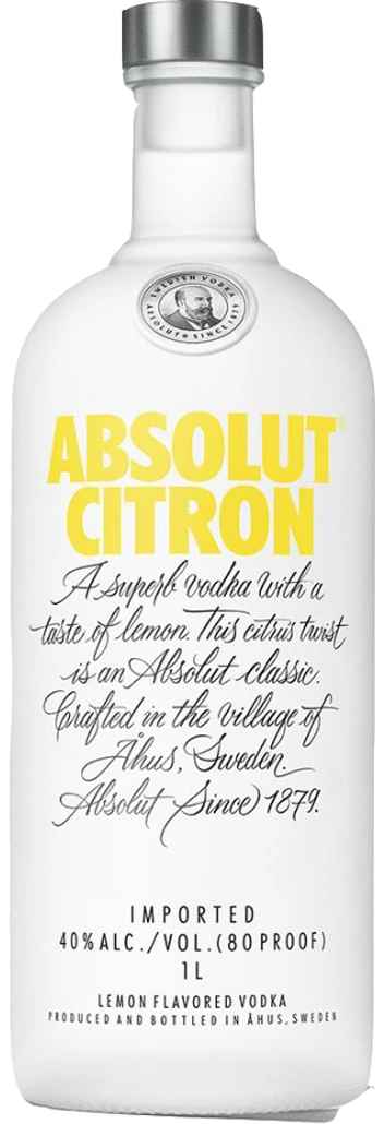 abslt-citrus.png Absolut Citron Vodka 1L - Image 1