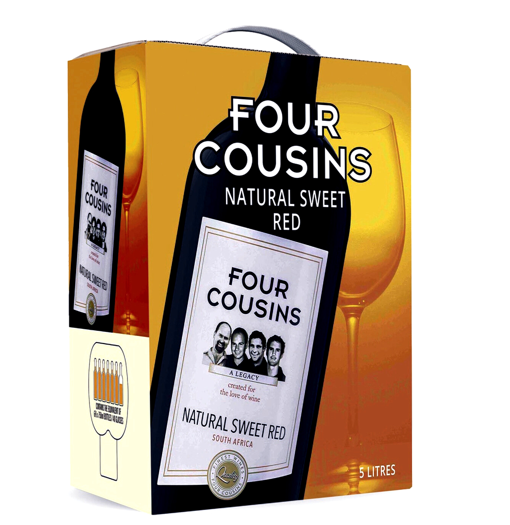 Four Cousins Natural Sweet Red 5Ltr - Image 1