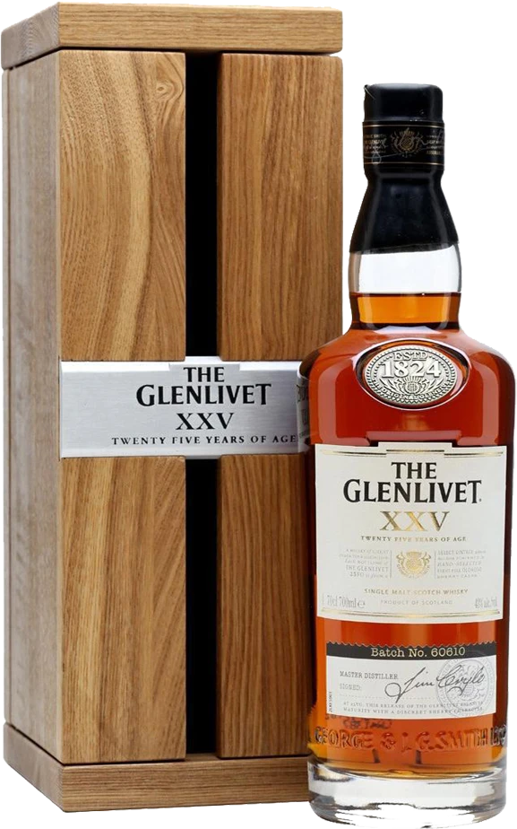 glelivet-25.png Glenlivet 25 Year Old Whisky 70cl - Image 1