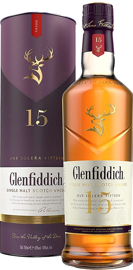 glenfidich-15-1ltr.png Glenfiddich 15 Year Old Solera 1L - Image 1