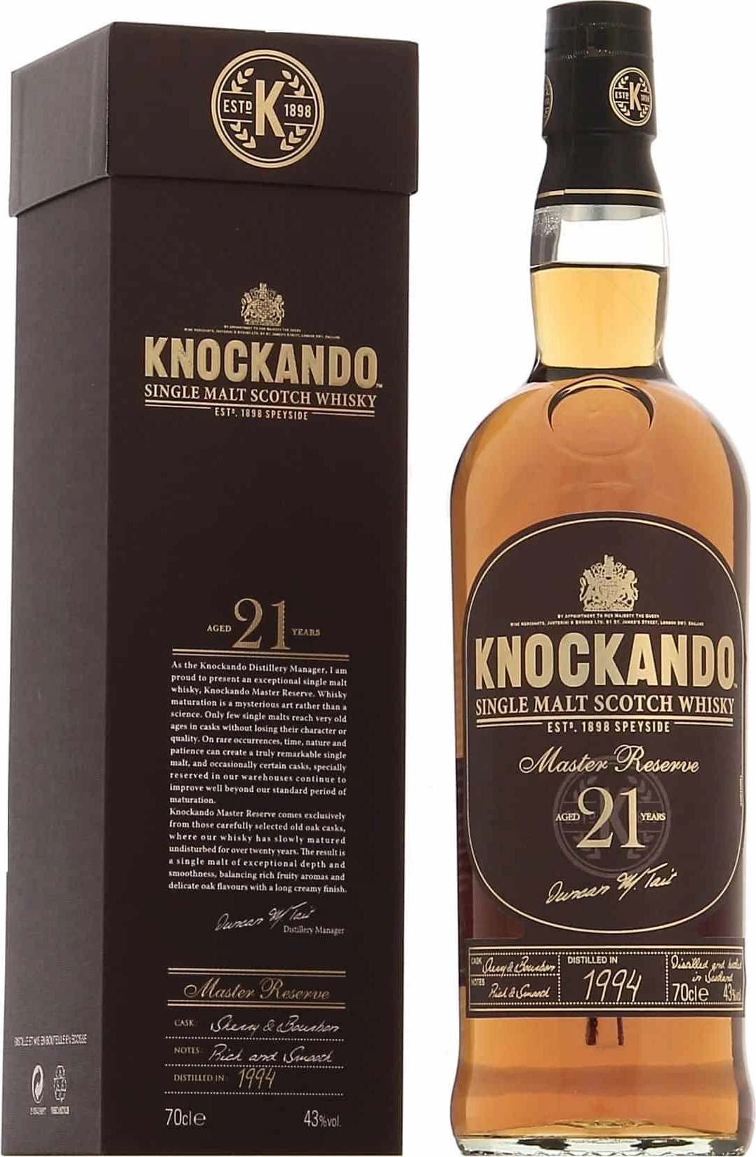 Knockando 21 Year Old Whisky 70cl - Image 1