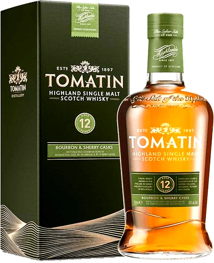 Tomatin 12 Year Old Bourbon & Sherry Cask 70cl - Image 1
