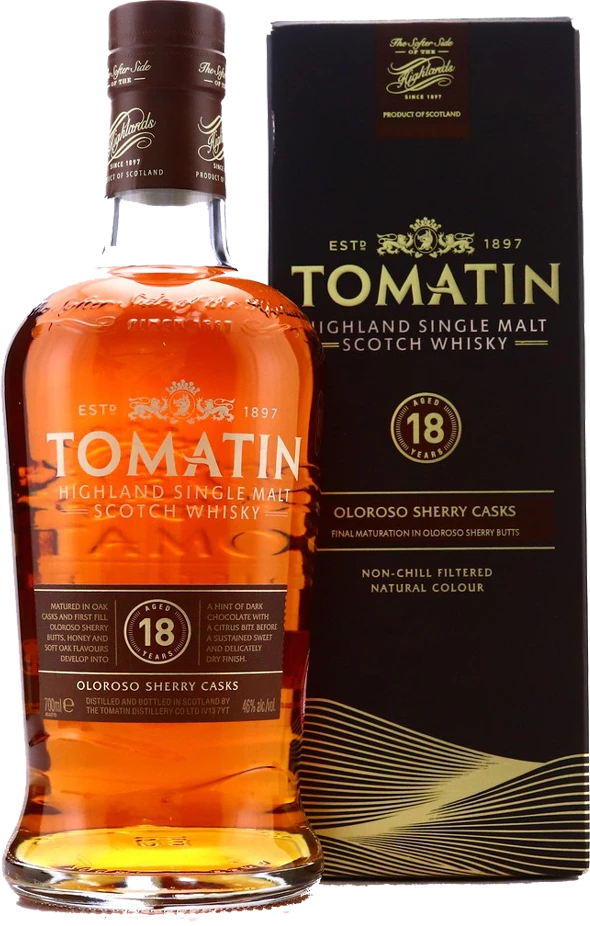 tomatin-18.png Tomatin 18 Year Old 70cl - Image 1