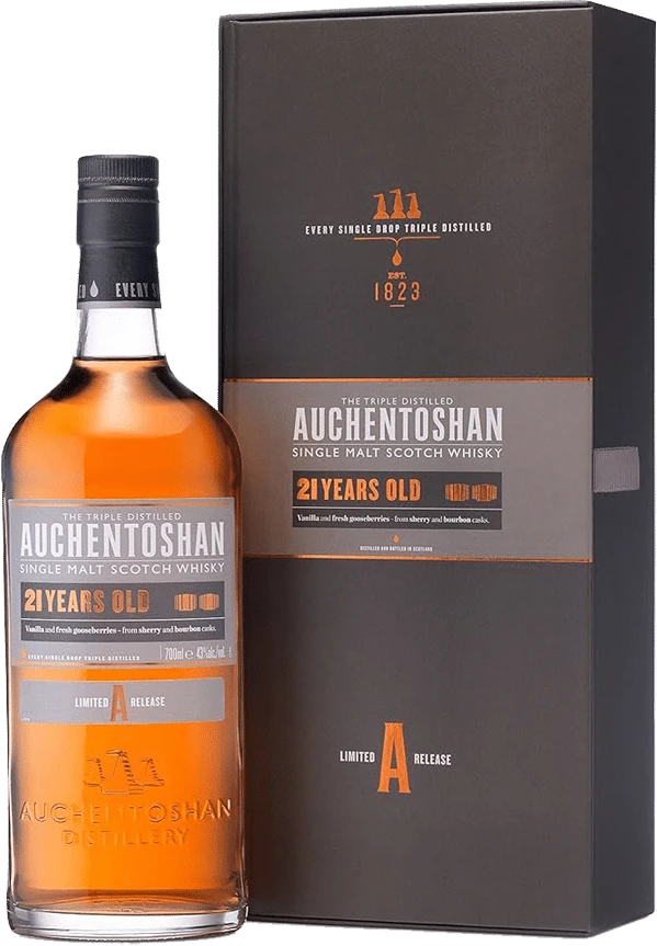 Auchentoshan 21 Year Old Single Malt Whisky 70cl - Image 1