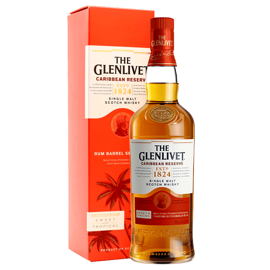 CARIBBEAN.png Glenlivet Caribbean Reserve Whisky 70cl - Image 1