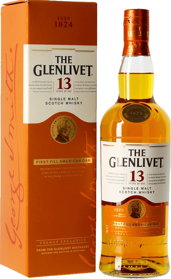 GLENLIVET-13.png Glenlivet 13 Year Old Single Malt Whisky 70cl - Image 1