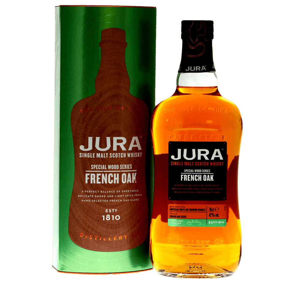 JURA-FRENCH.png Jura French Oak Malt Whisky 70cl - Image 1