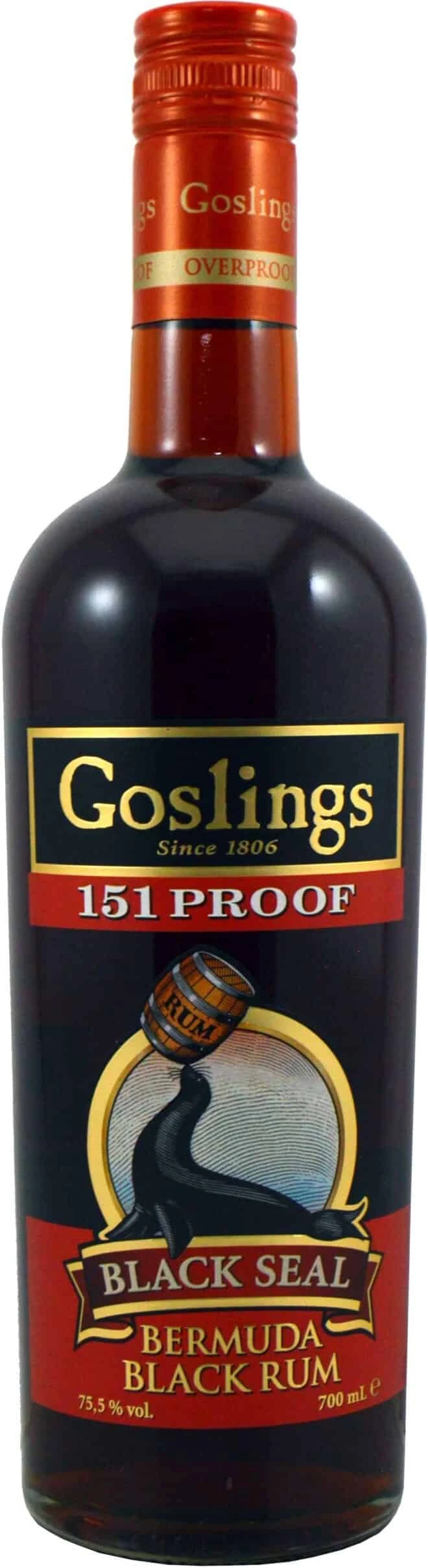 Goslings Black Seal 151 Proof  Rum 70cl - Image 1