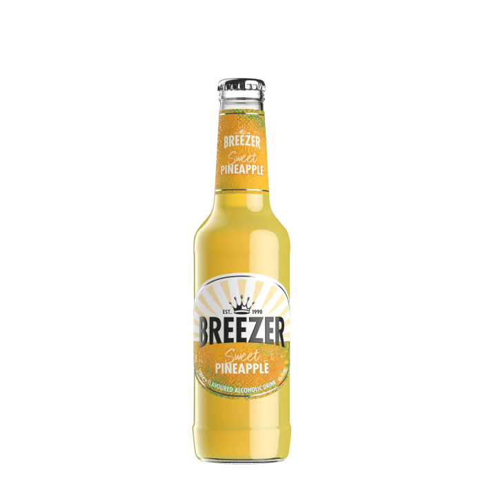 Bacardi Breezer Pineapple Bottle 275ml (Case of 24) - Image 1