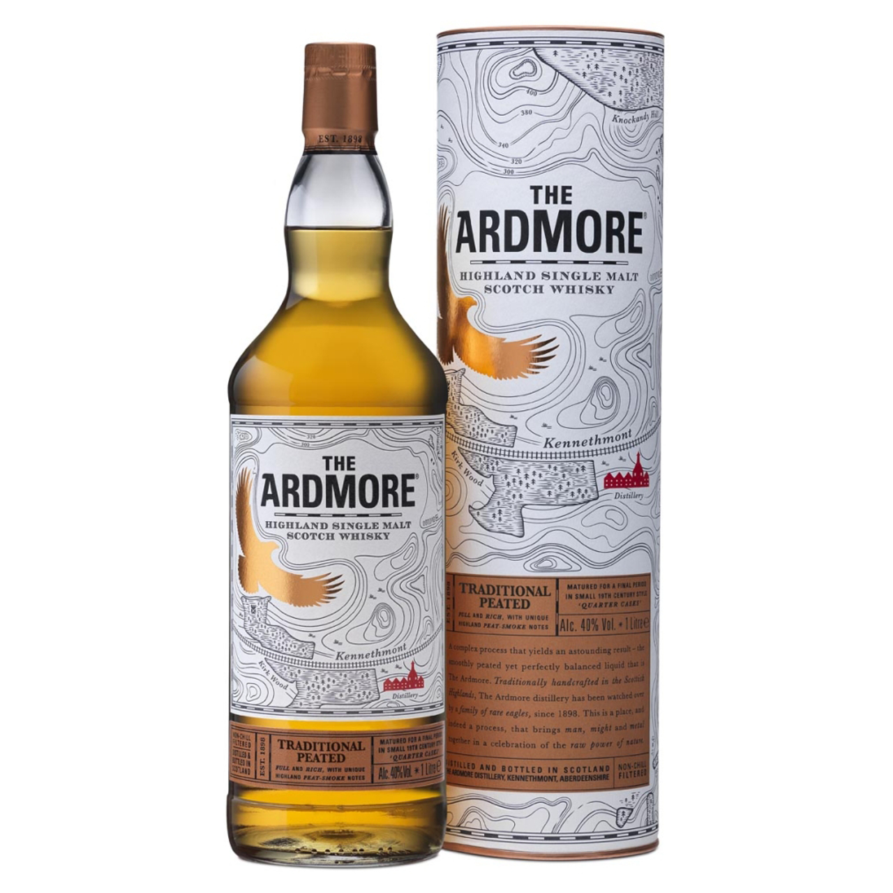 img_8078 Ardmore Traditional Peated Highland Single Malt Scotch Whisky 1L - Image 1