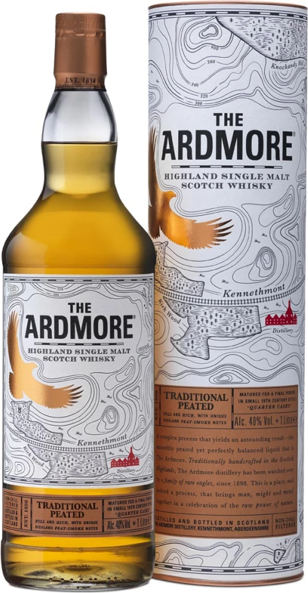 Ardmore Traditional Peated Highland Single Malt Scotch Whisky 1L - Image 1