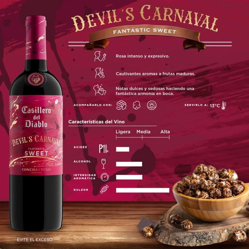 Casillero Del Diablo Devil's Carnaval Sweet Red Wine 75 cl - Image 1