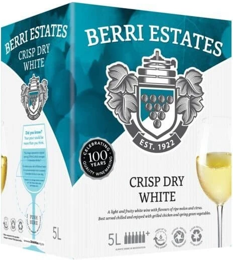 Berri Estates Crisp Dry White Wine 5 L - Image 1
