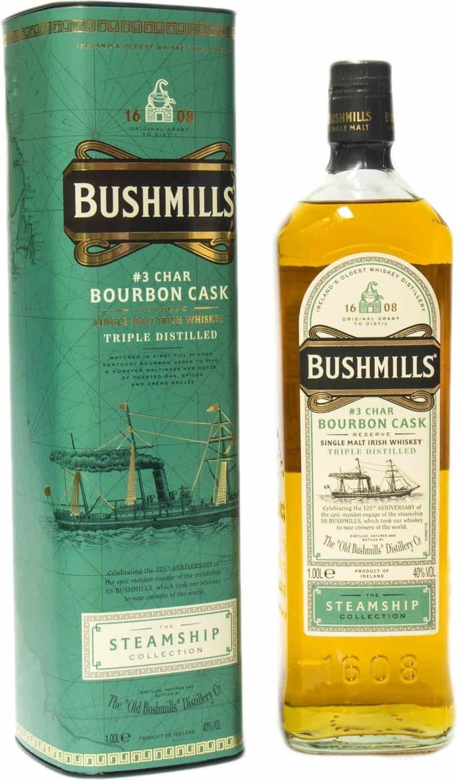 Bushmills Steamship Collection #3 Char Bourbon Cask Irish Whisky 1L - Image 1