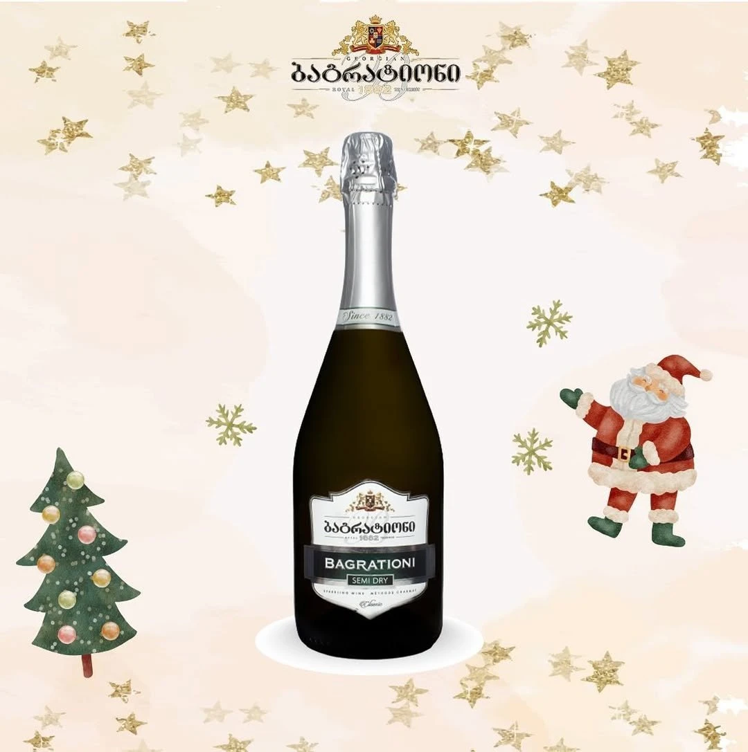 Bagrationi Classic Semi Dry Sparkling Wine 75cl - Image 1