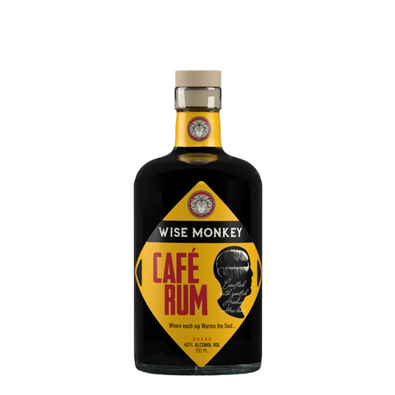 1-Cafe-rum Wise Monkey Cafe Rum 70cl - Image 1