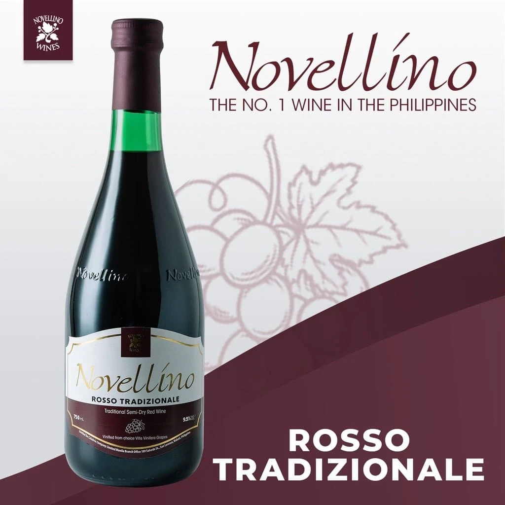 Novellino Rosso Tradizionale Semi-Dry Red Wine 75cl - Image 1