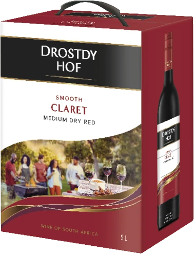 2025/03/1000270335.png Drostdy Hof Smooth Claret Medium Dry Red Wine 5L - Image 1