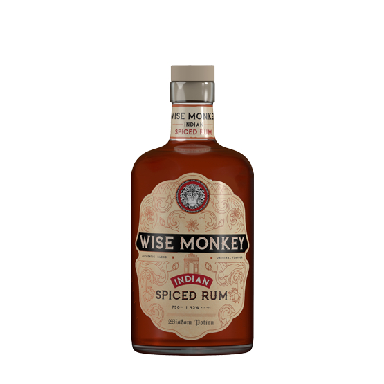 2-INDIAN-SPICED-RUM Wise Monkey Indian Spiced Rum 70cl - Image 1