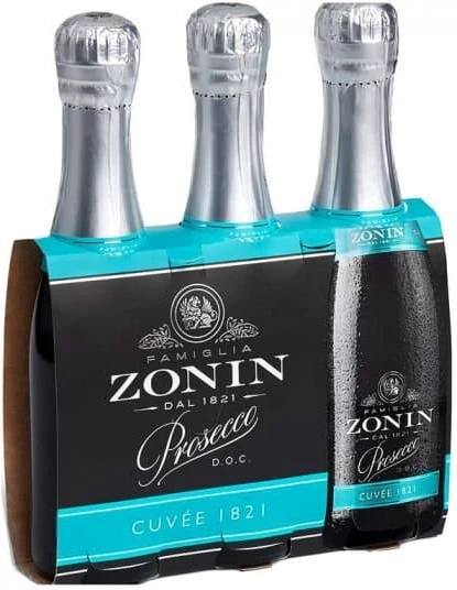 Zonin Prosecco Mini Trio Pack (3×187 ml) - Image 1