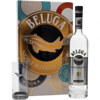 Beluga Noble Vodka With Glass 1L - Compare prices in UAE
