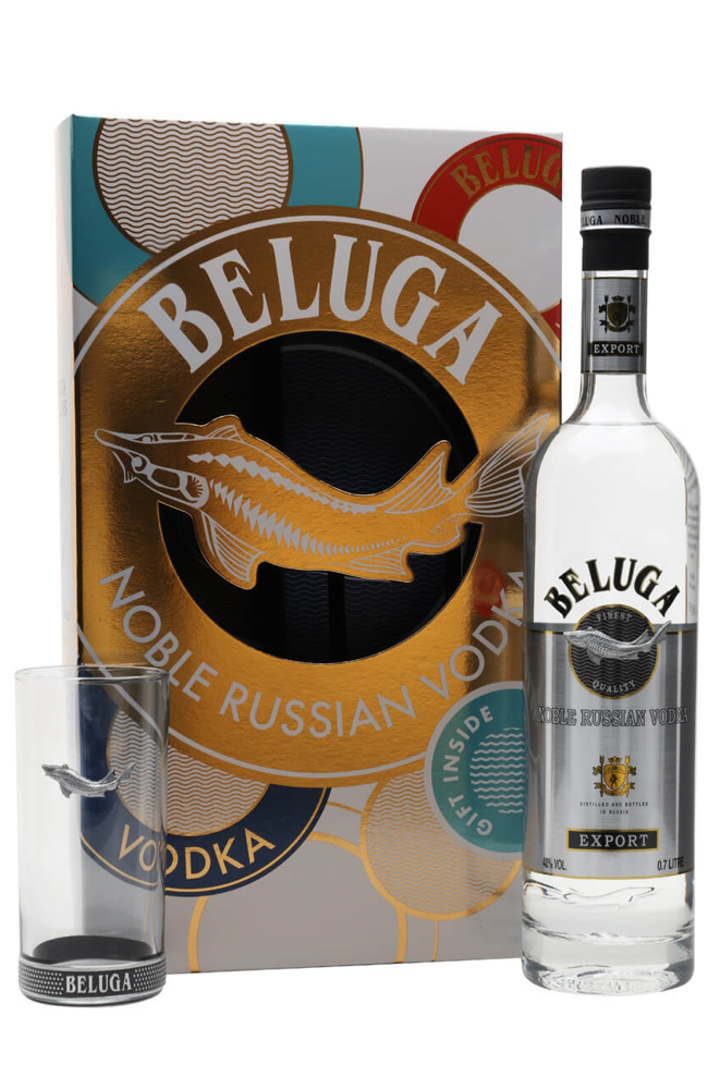 Beluga Noble Vodka With Glass 1L - Image 1