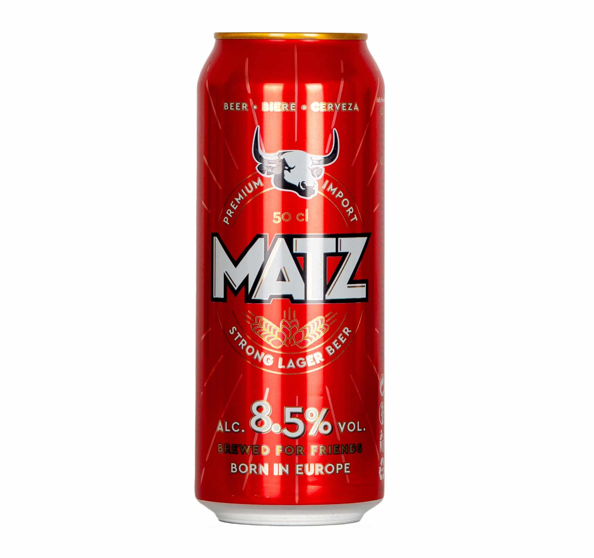 5201d1ce-fe49-42b4-bfec-dead04e04379 MATZ 8.5% Strong Beer Can 50cl (Case of 24Pc ) - Image 1