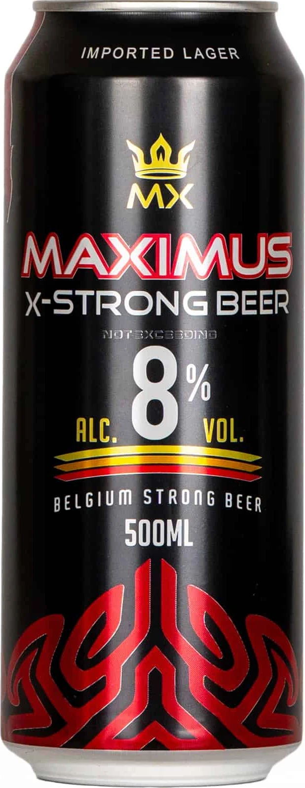 Maximus 8% X-Strong Beer Can 50cl  (Case of 24Pc ) - Image 1
