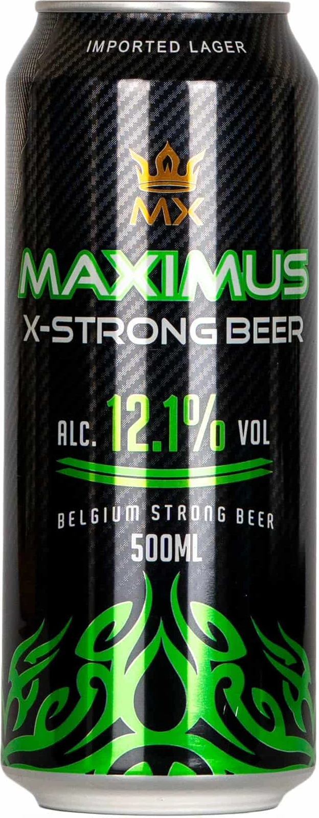 f5398b64-9f8c-44cc-982f-f3c00015adb9 Maximus 12.1% X-Strong Beer Can 50cl (Case of 24Pc ) - Image 1