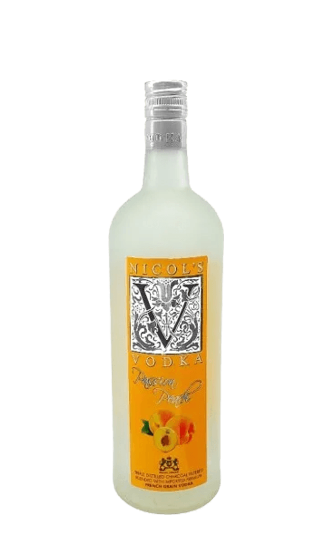 jux9er4tf08 Nicols Passion & Peach Vodka 75cl - Image 1