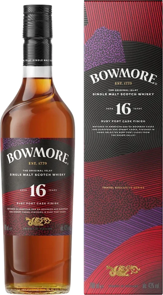 img_9428 Bowmore 16 Year Old Ruby Port Cask 70cl - Image 1