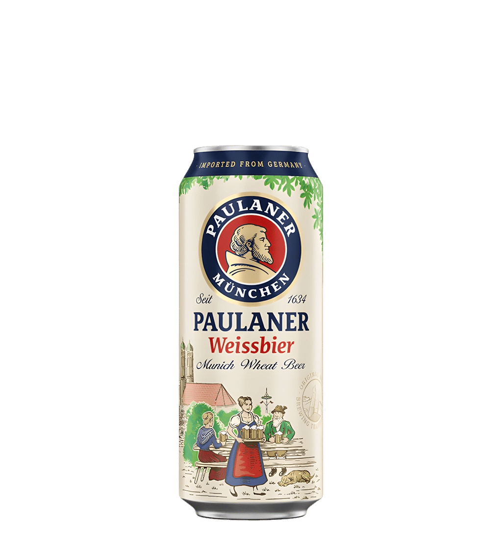 Paulaner Weissbier Beer Can 500ml ( case of 24 ) - Image 1