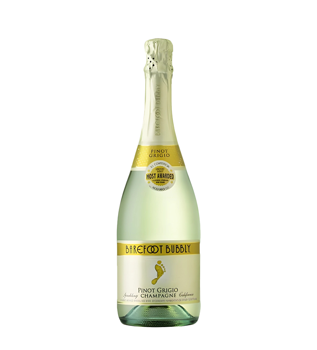 2026/04/1000493703.png Barefoot Bubbly Pinot Grigio California Champagne 75cl - Image 1
