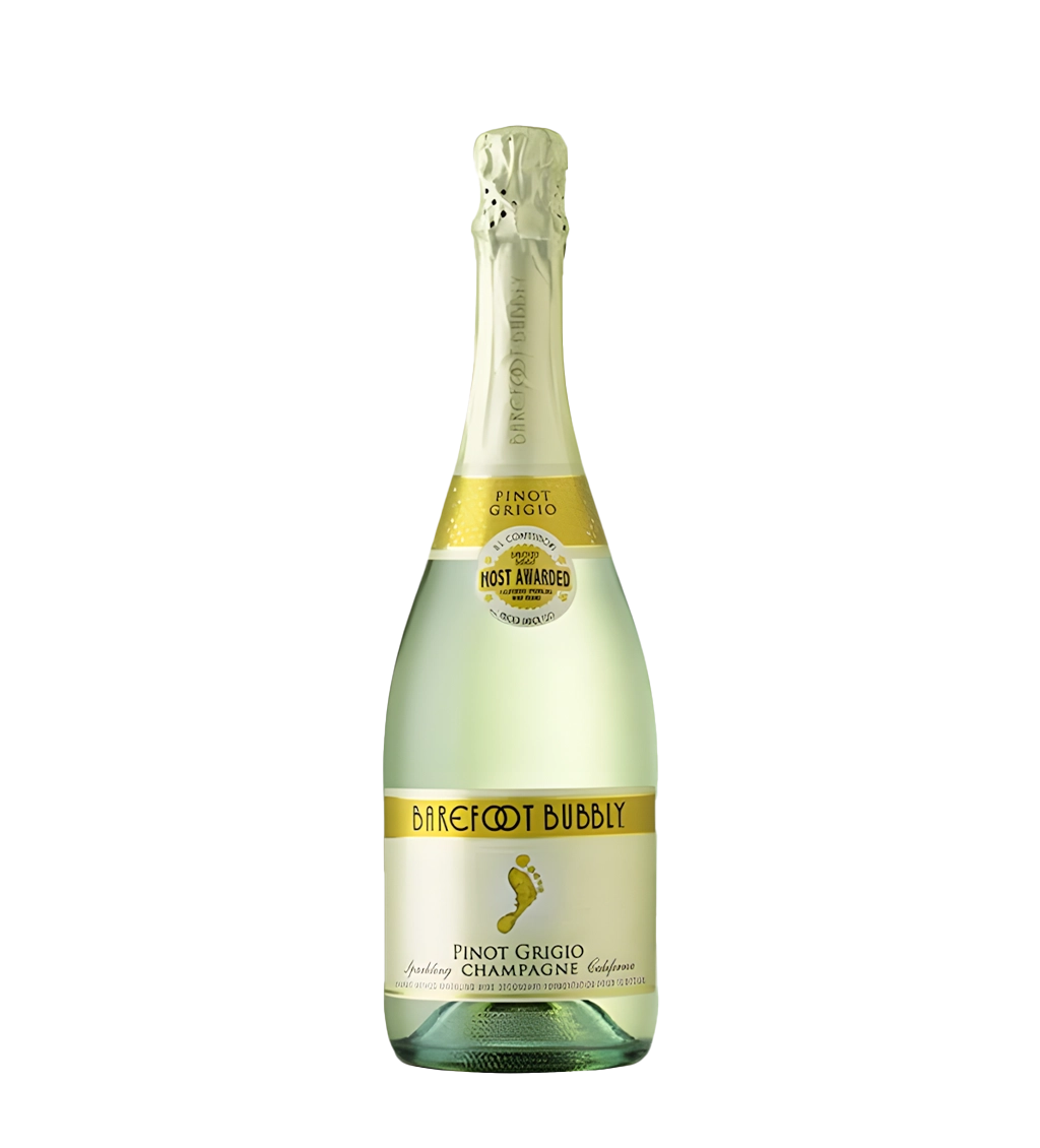 2026/04/1000493703.png Barefoot Bubbly Pinot Grigio California Champagne 75cl - Image 1
