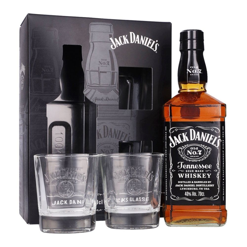Jack Daniel's 1L Whisky - 2 Glass Gift Pack - Image 1