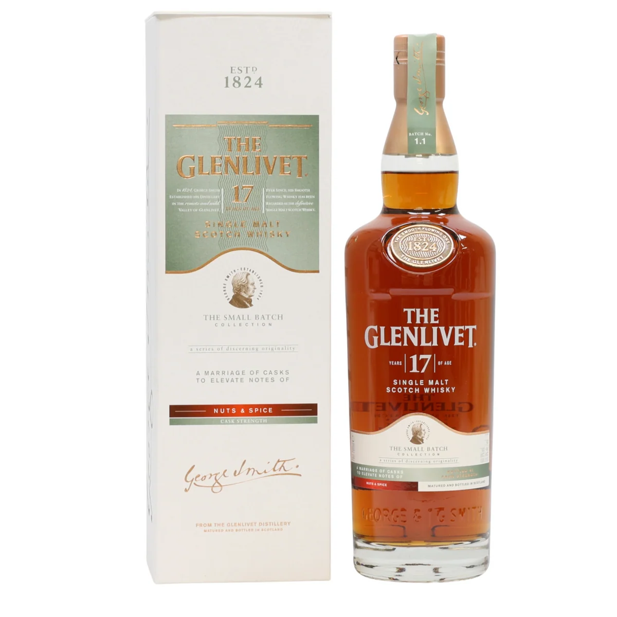 TheGlenlivet17yearsoldSmallBatchCollectionCaskStrength_1200x1200 Glenlivet 17 Years old Small Batch Nuts & Spice Whisky 70cl - Image 1