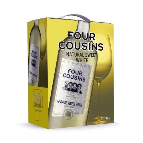 images sweet white 5l Four Cousins Natural Sweet White 5Ltr - Image 1