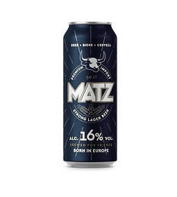 MATZ 16% Strong Beer Can 50cl  (Case of 24) - Image 1